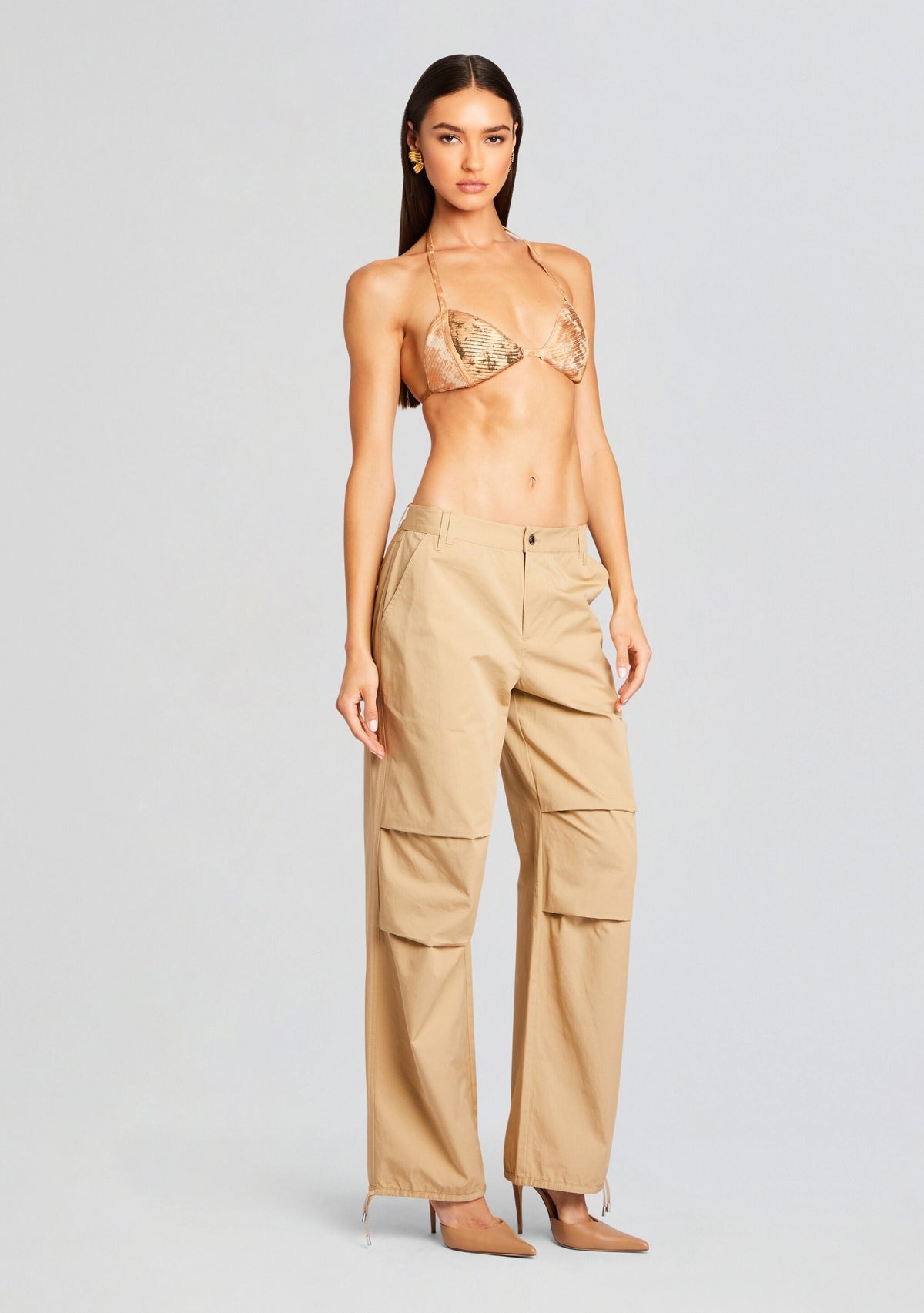 Aveline Bra by retrofête in Coated Sand Dust, product image 3