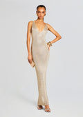 Metallic Knit Dress by Bananhot in Gold, product image 1