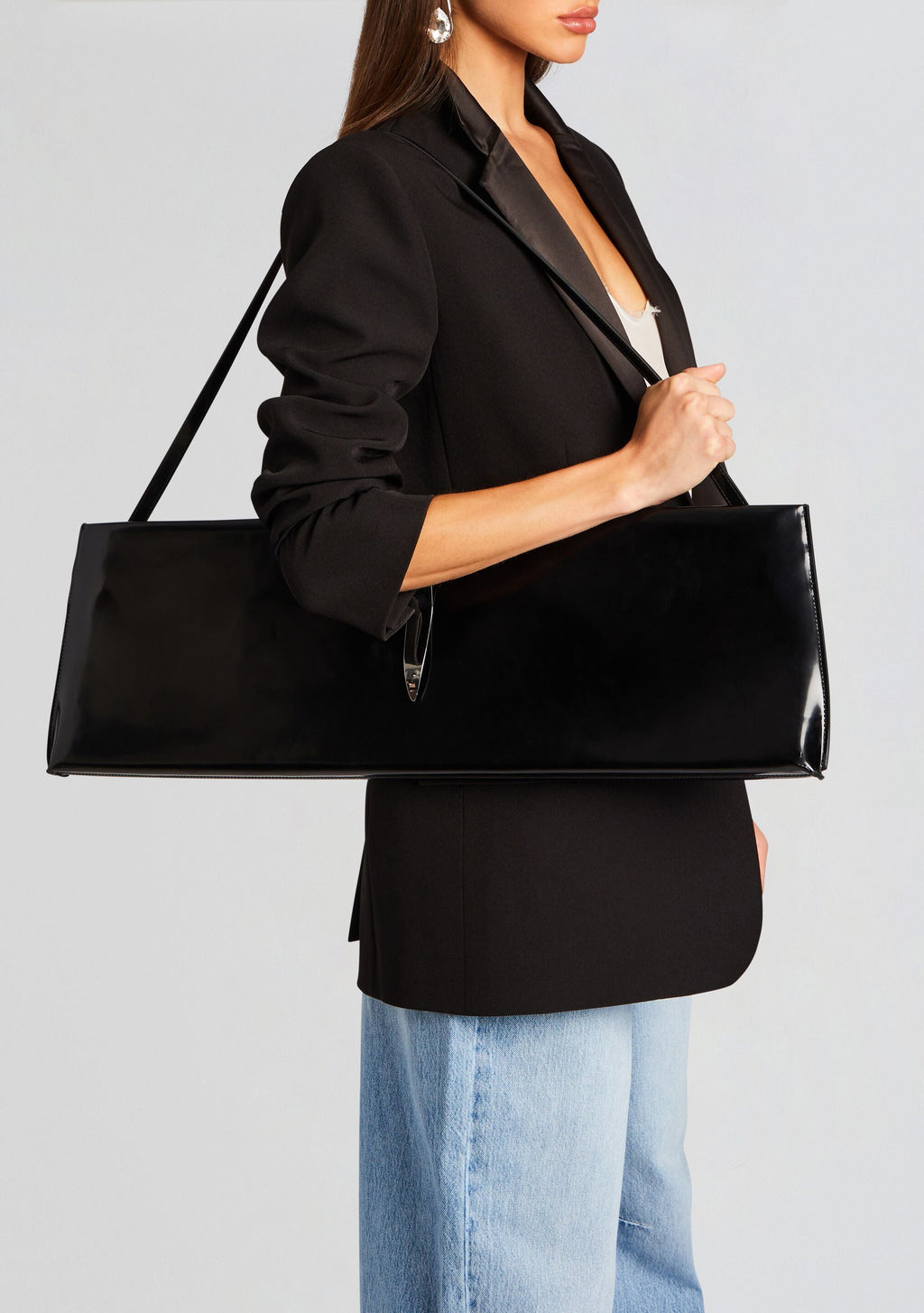 Ruth Large Shoulder Bag by retrofête in Black/Silver, product image 3