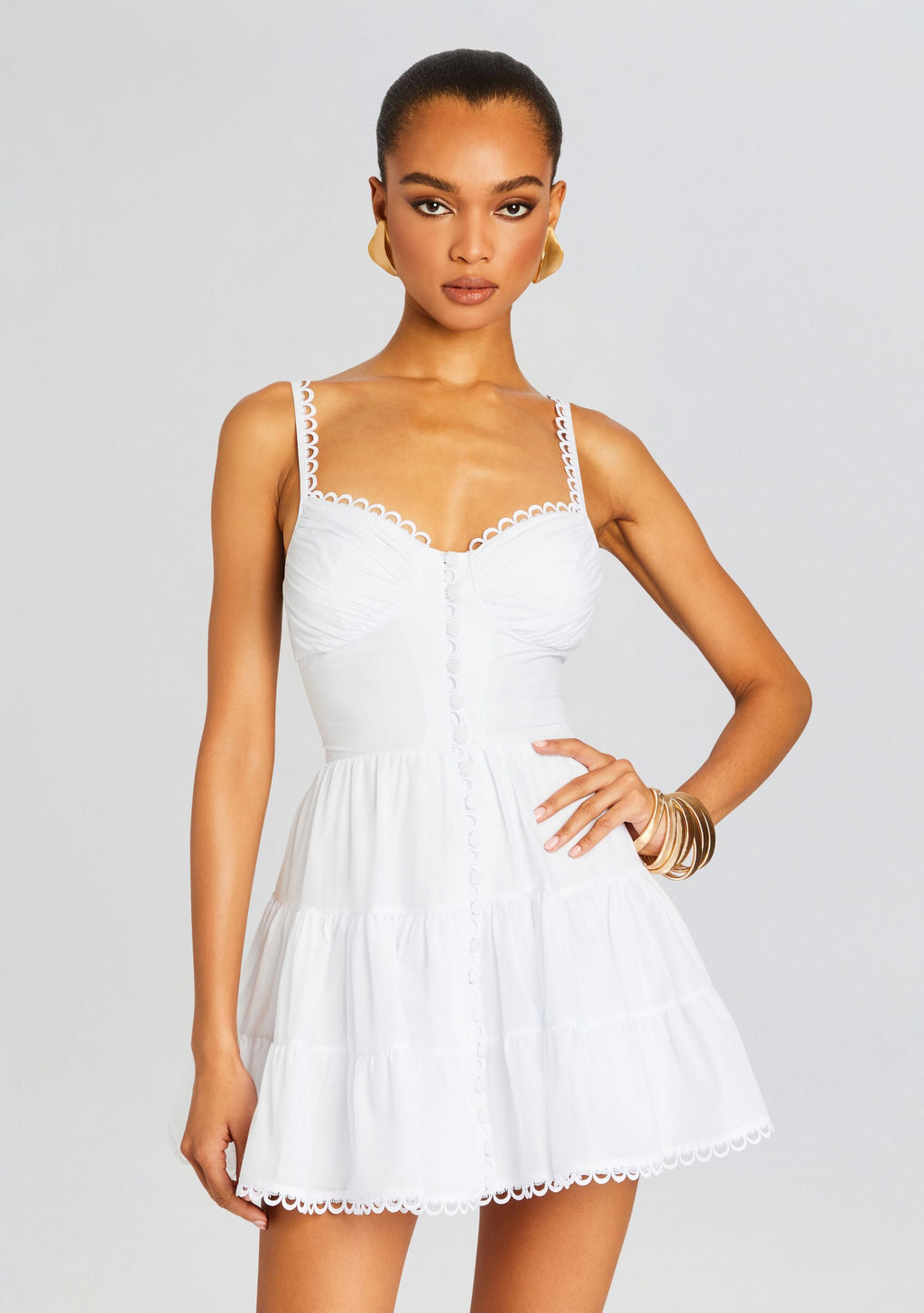 Angy Short Dress by Charo Ruiz in White, product image 5