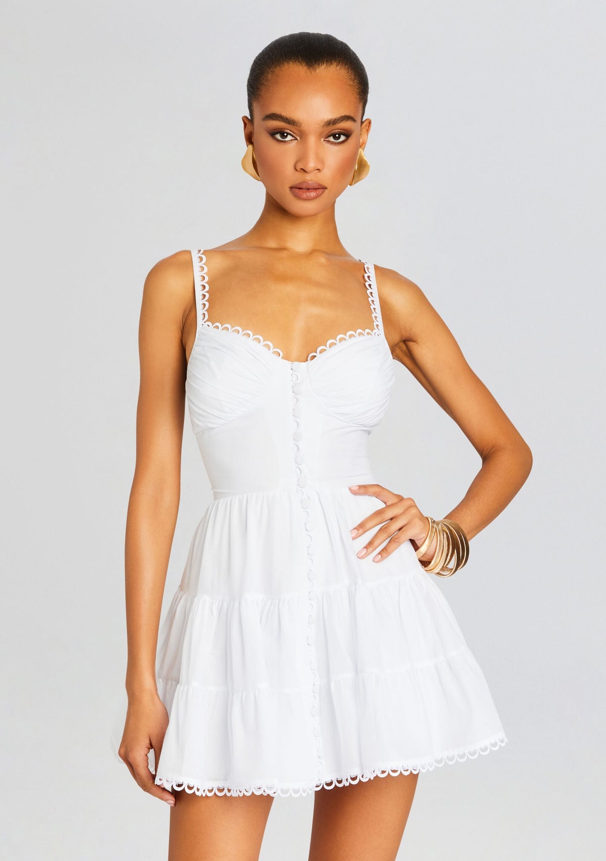 Angy Short Dress by Charo Ruiz in White, product image 5
