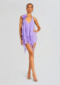 Caspian Silk Chiffon Dress by retrofête in Wisteria, product image 1
