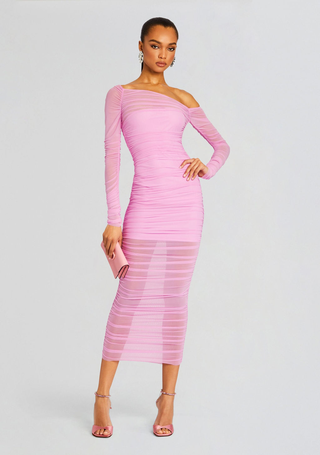 Chantae Mesh Dress by SEROYA in Cherry Blossom, product image 5