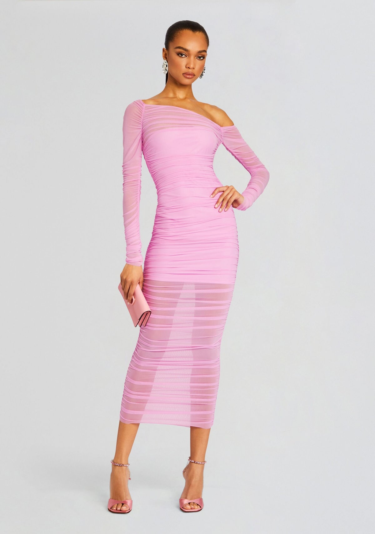 Chantae Mesh Dress by SEROYA in Cherry Blossom, product image 5