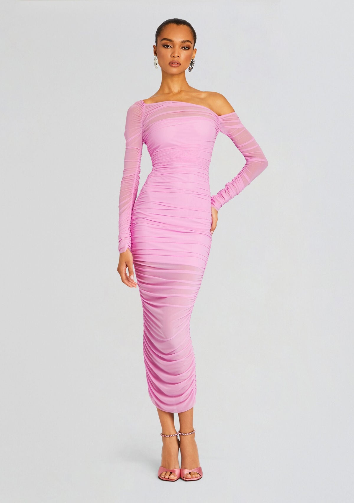 Chantae Mesh Dress by SEROYA in Cherry Blossom, product image 1