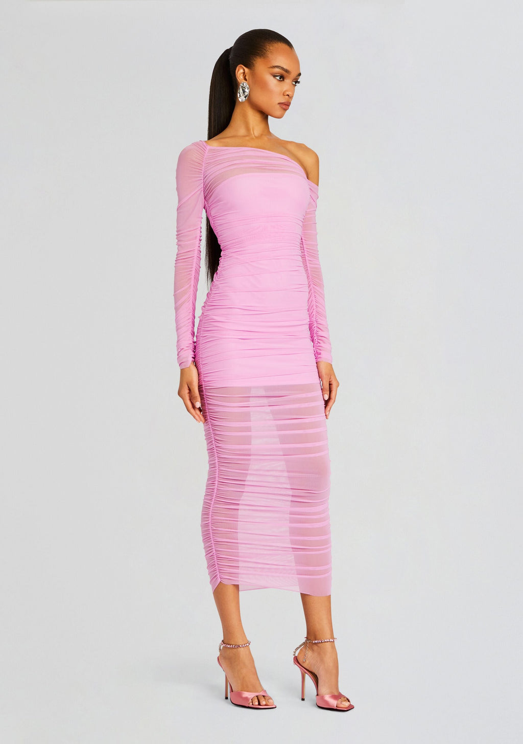 Chantae Mesh Dress by SEROYA in Cherry Blossom, product image 3