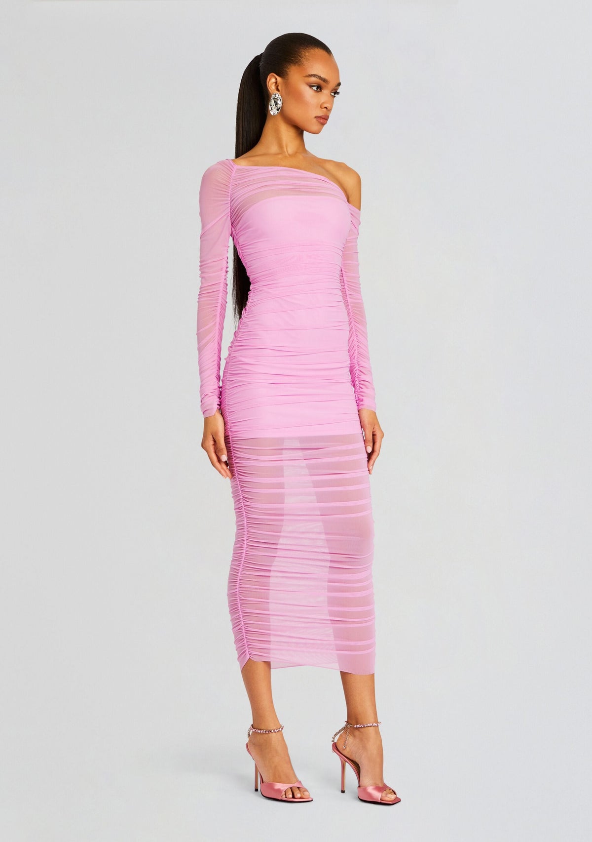 Chantae Mesh Dress by SEROYA in Cherry Blossom, product image 3