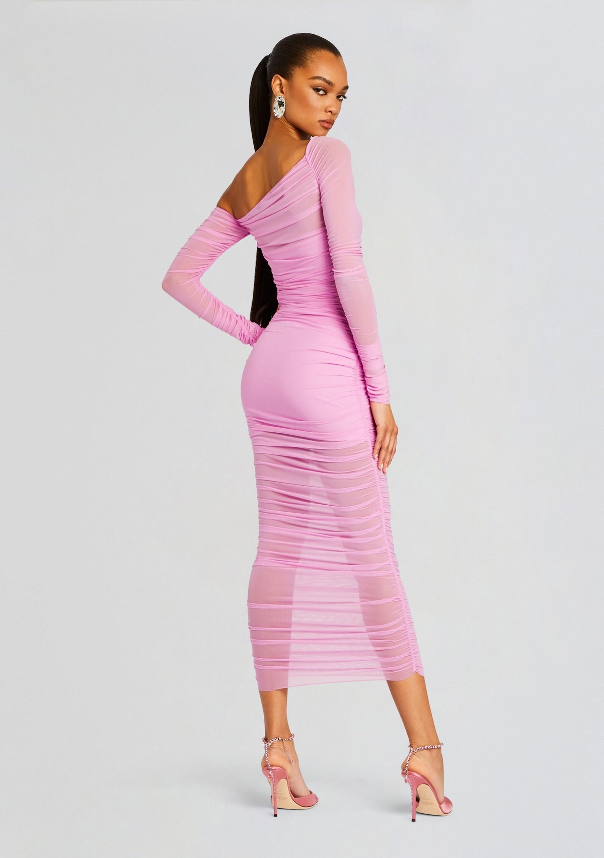 Chantae Mesh Dress by SEROYA in Cherry Blossom, product image 4