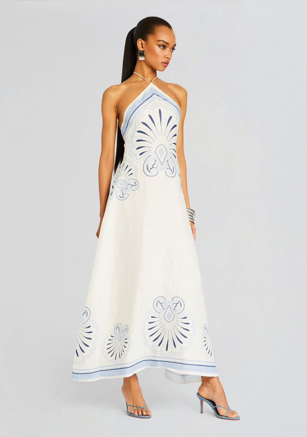 Eleanor Maxi Dress by Shani Shemer in Blue Sky Flowers, product image 3