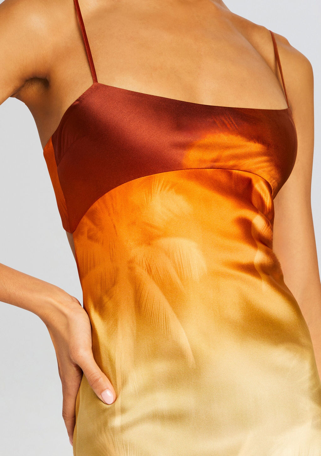 Kayla Silk Dress by SEROYA in Sunset Palm, product image 2