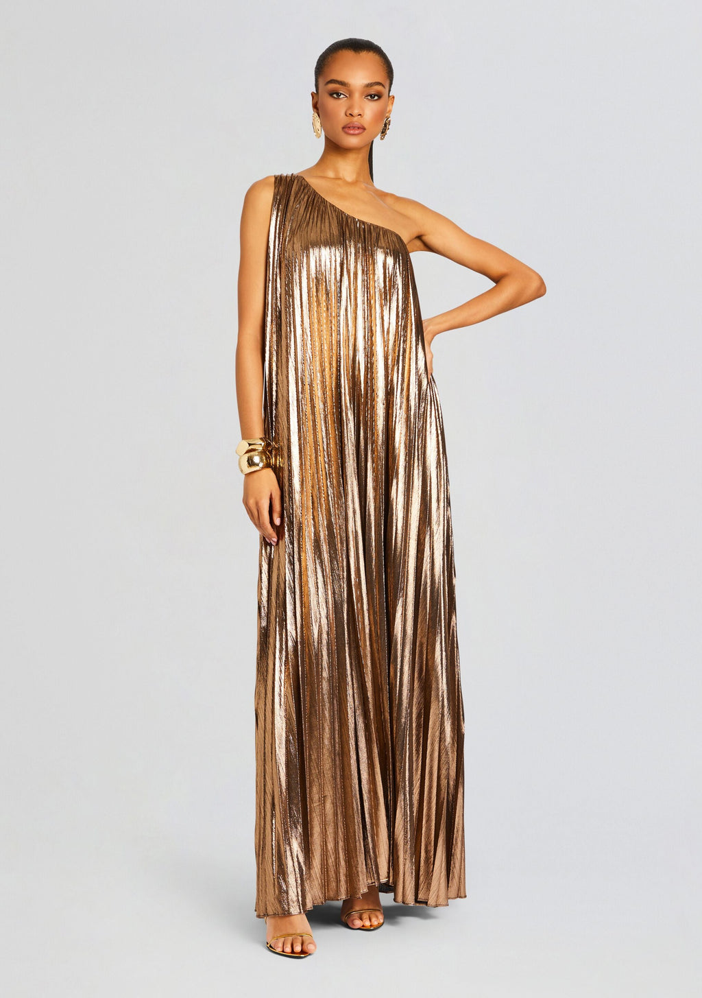 Kensley Dress by retrofête in Metallic Bronze, product image 1