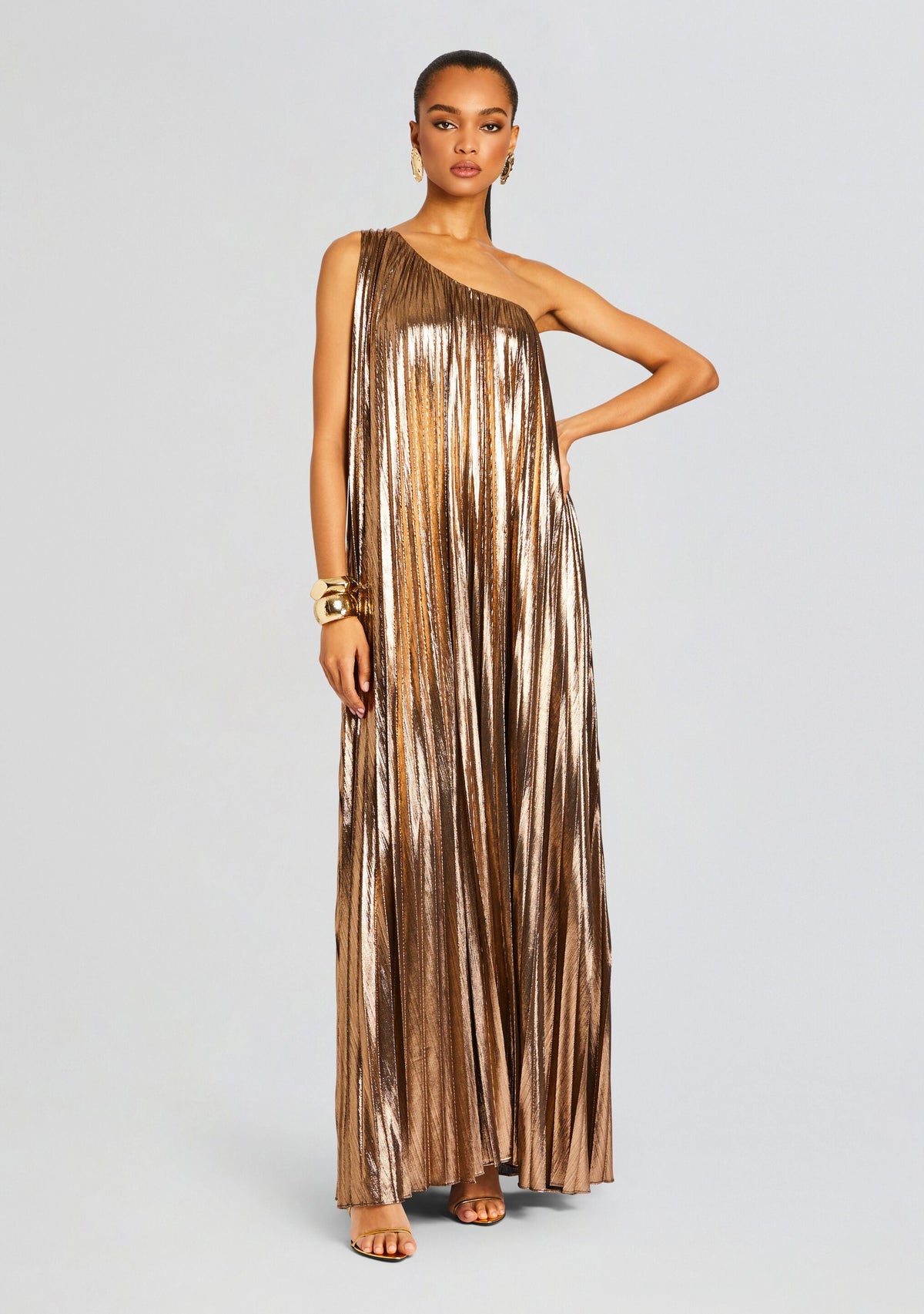 Kensley Dress by retrofête in Metallic Bronze, product image 1