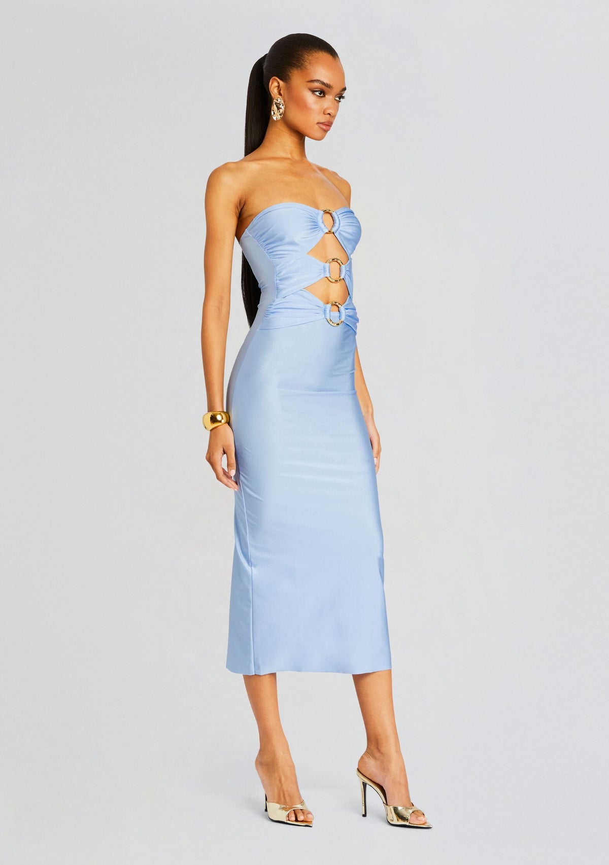 Lily Lycra Maxi Dress by Shani Shemer in Blue Sky, product image 3