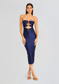 Lily Lycra Maxi Dress by Shani Shemer in Navy, product image 1