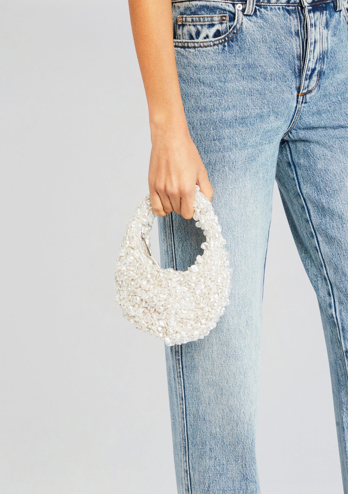 Lottie Pearl Bag by retrofête in White, product image 2