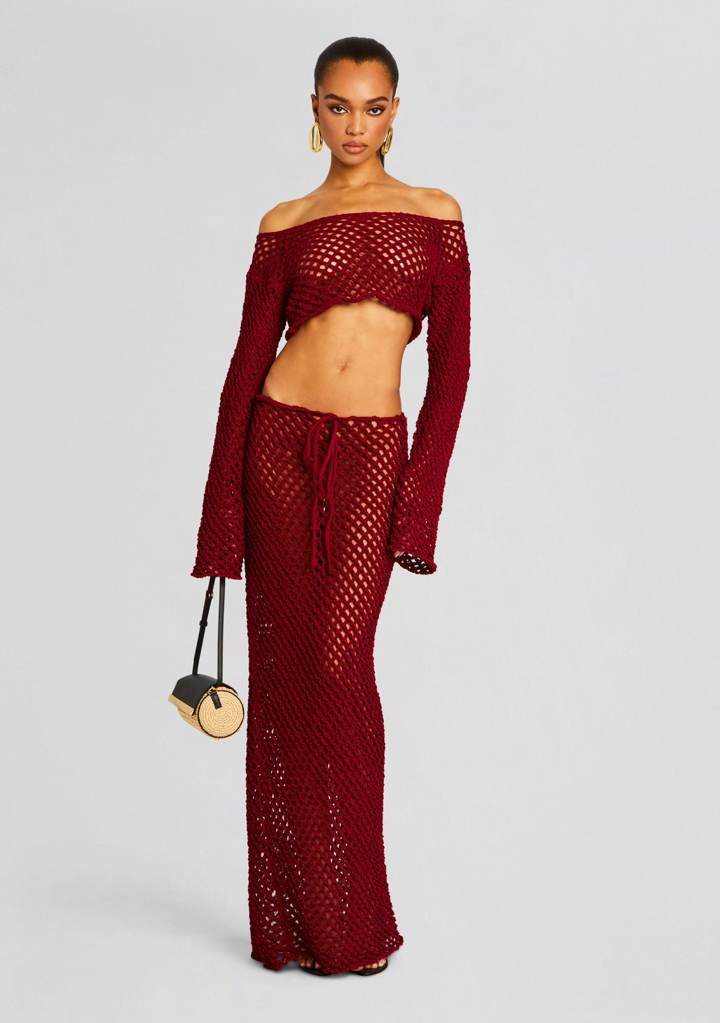Magen Knitted Skirt by Bananhot in Red, product image 5