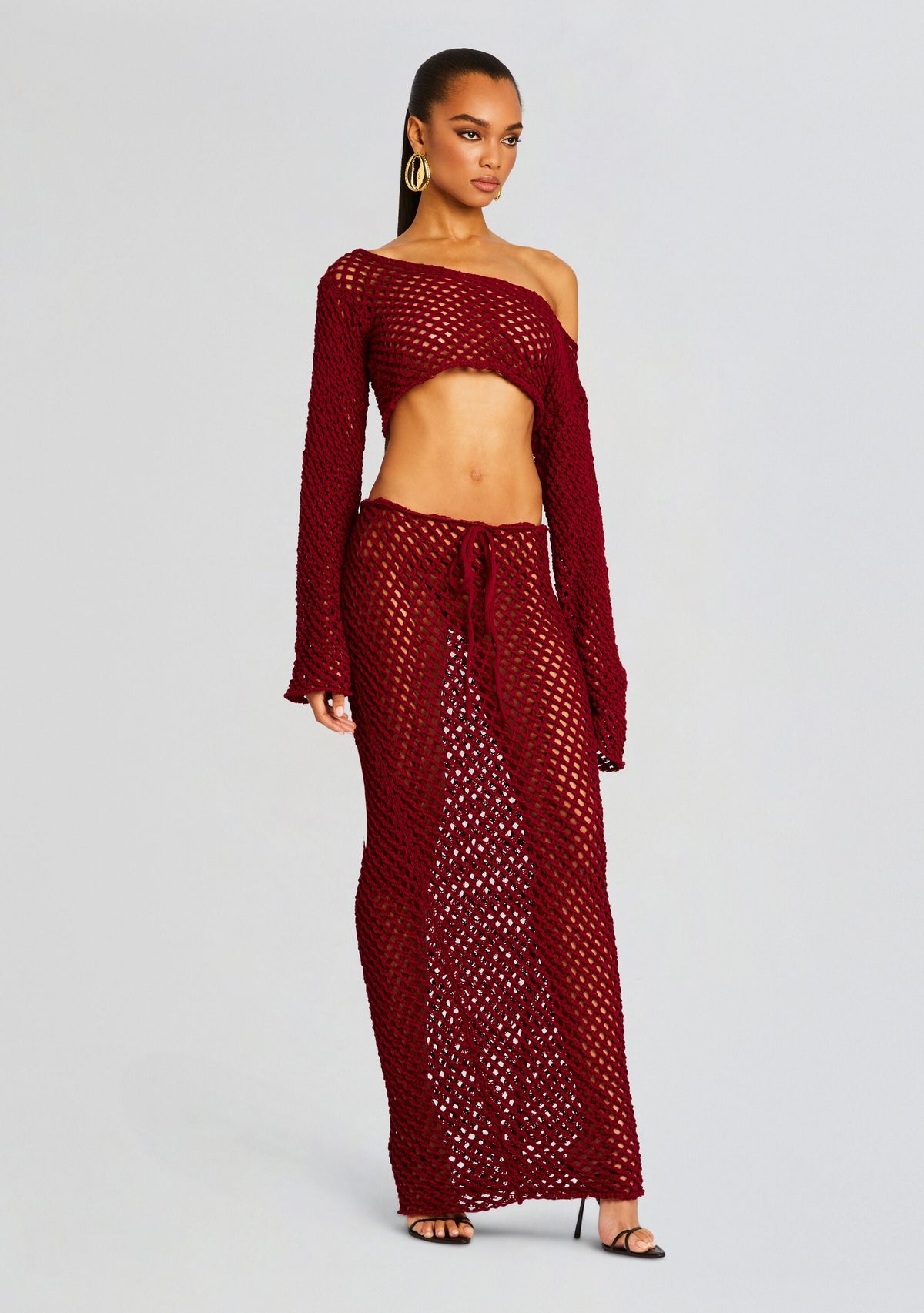 Magen Knitted Skirt by Bananhot in Red, product image 3