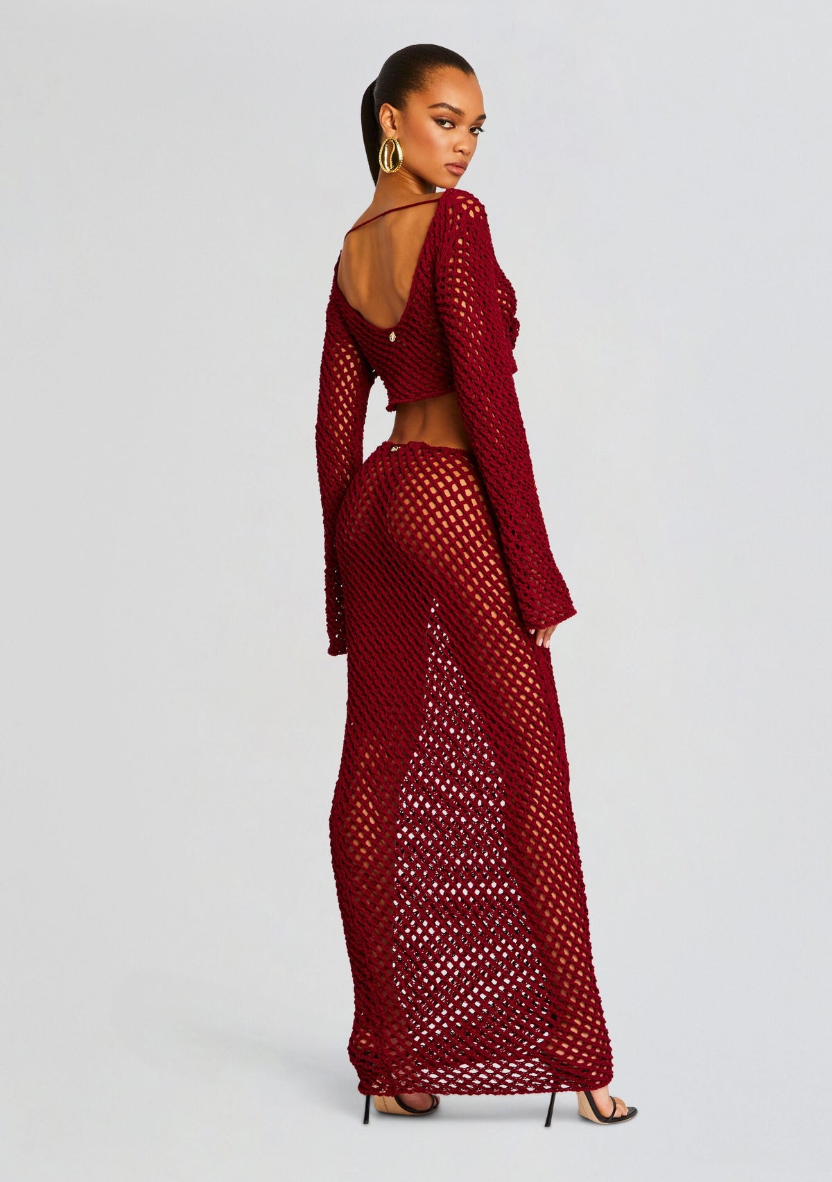Magen Knitted Skirt by Bananhot in Red, product image 4