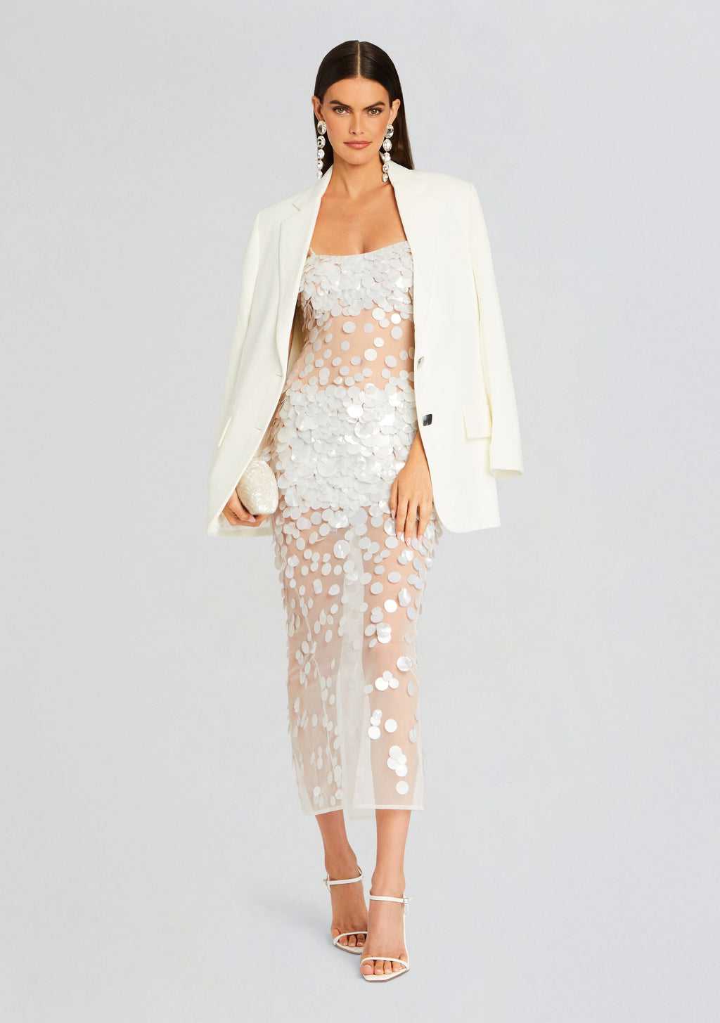 Mischa Sequin Dress by retrofête in Ivory, product image 5