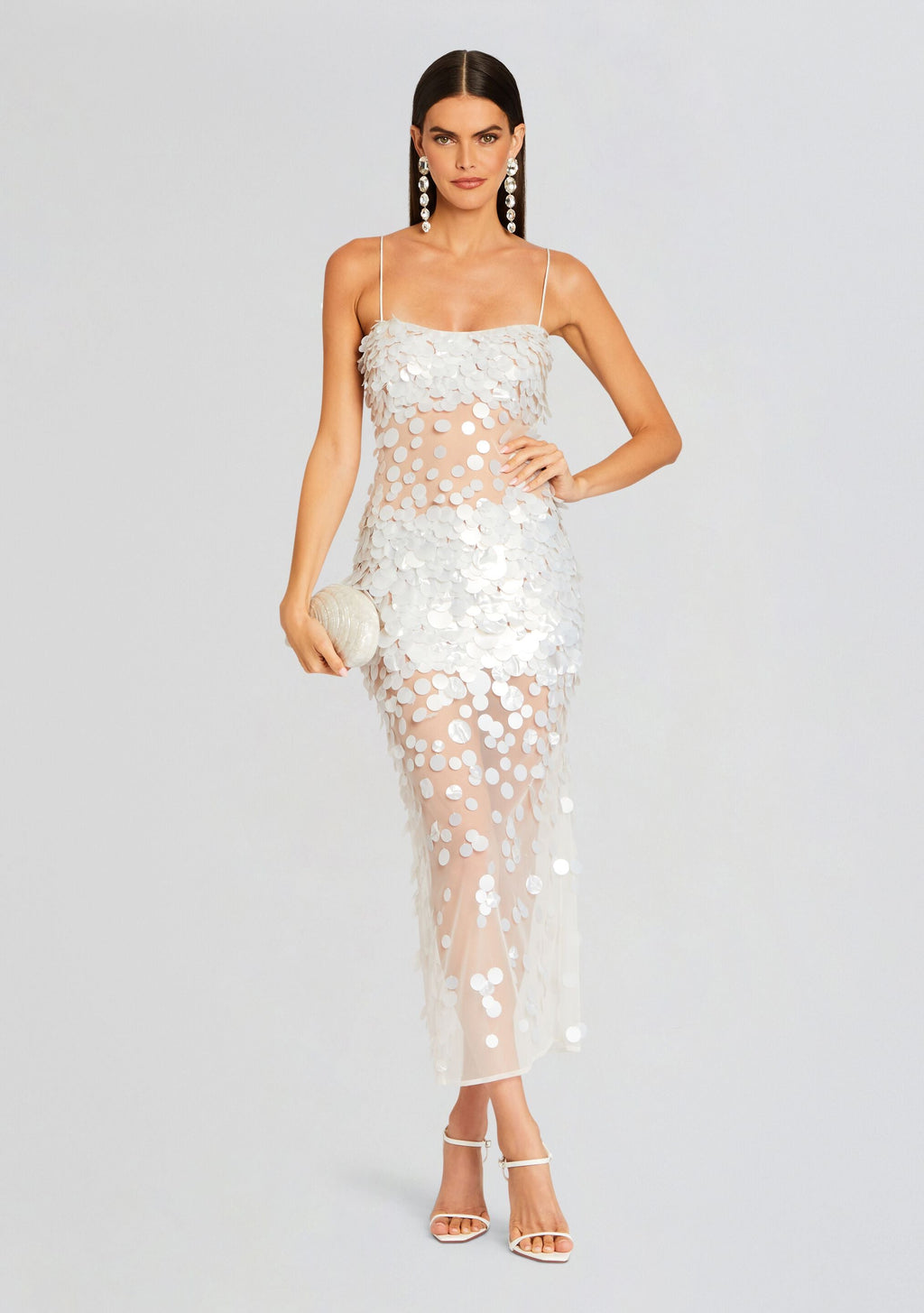 Mischa Sequin Dress by retrofête in Ivory, product image 1