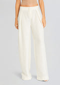 Myrtle Linen Pleated Pant by SEROYA in Porcelain, product image 1
