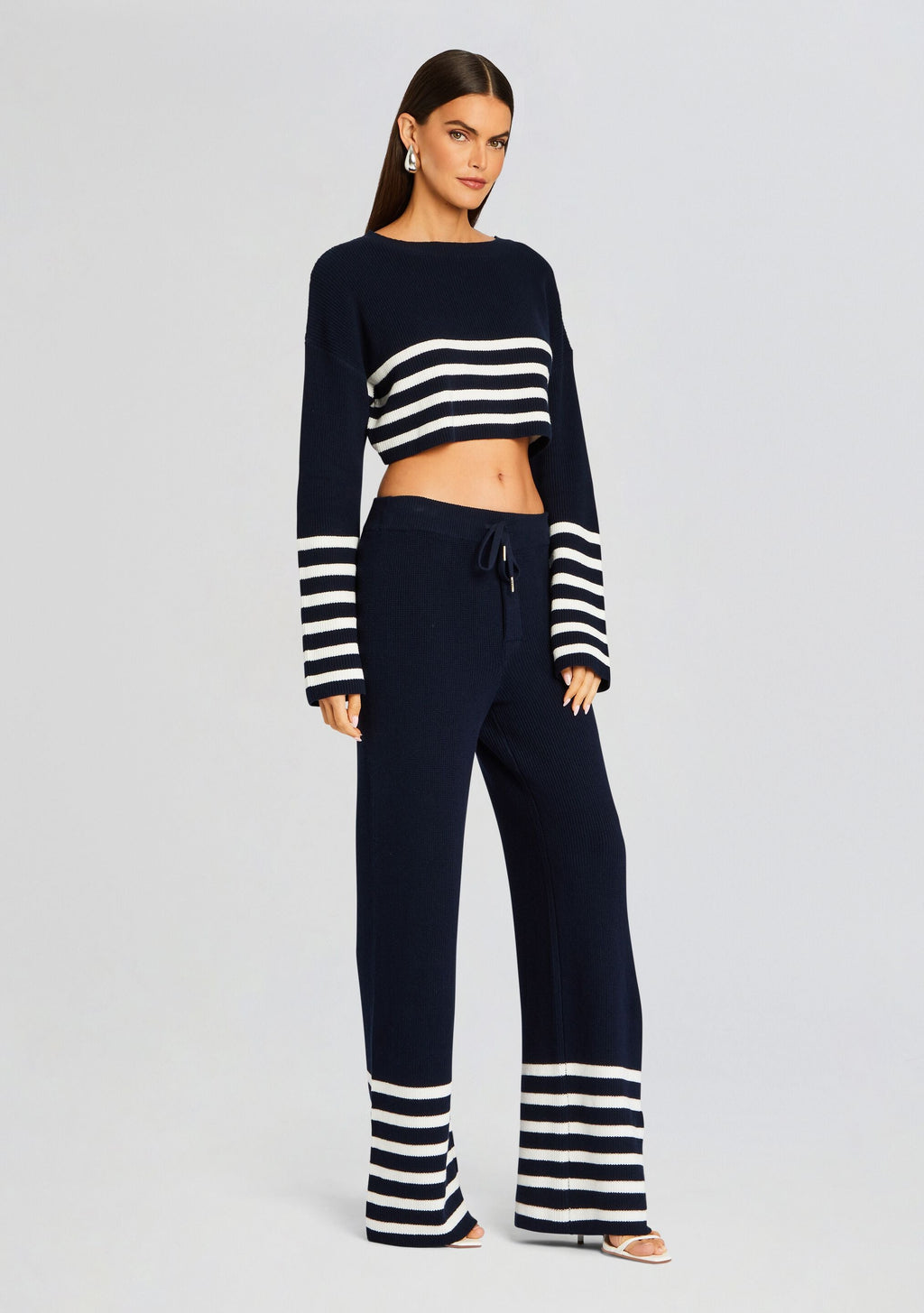 Poe Pant by SEROYA in Navy/White Stripe, product image 3