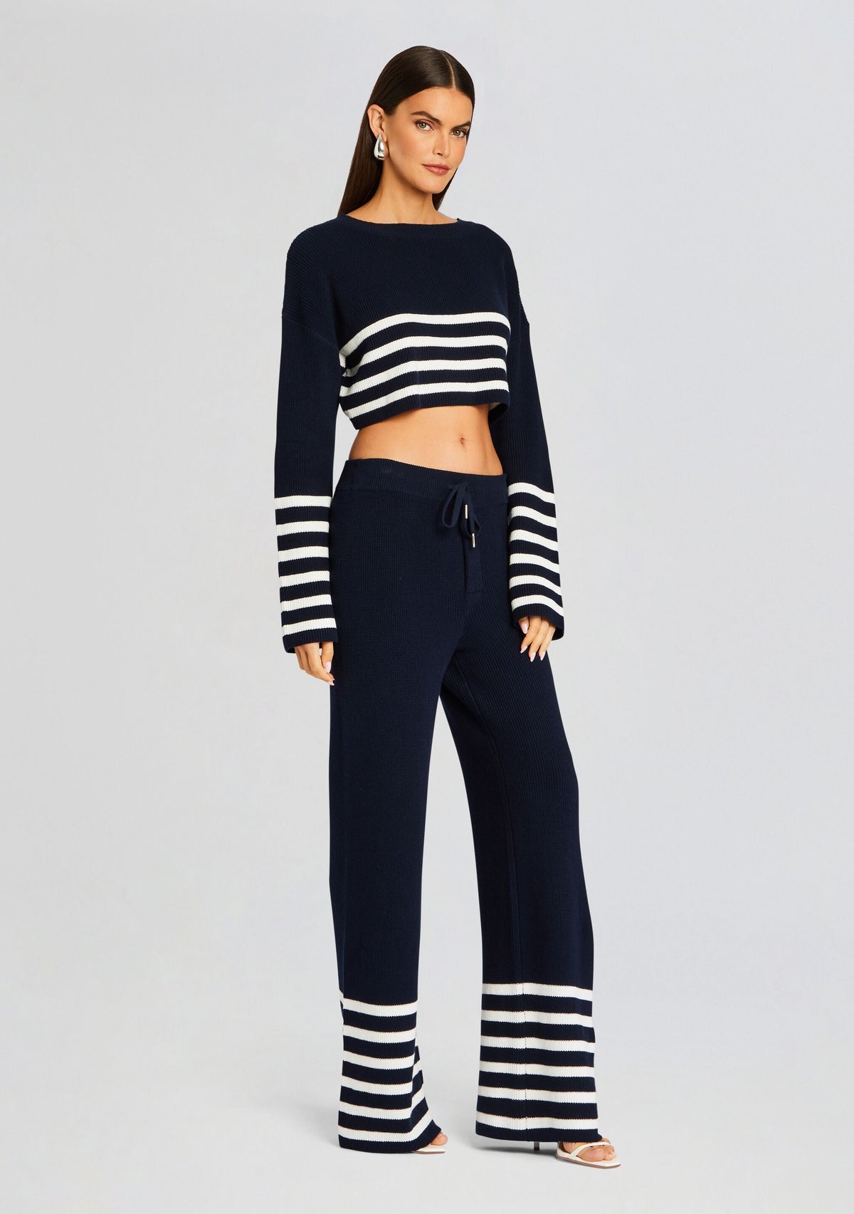 Poe Pant by SEROYA in Navy/White Stripe, product image 3
