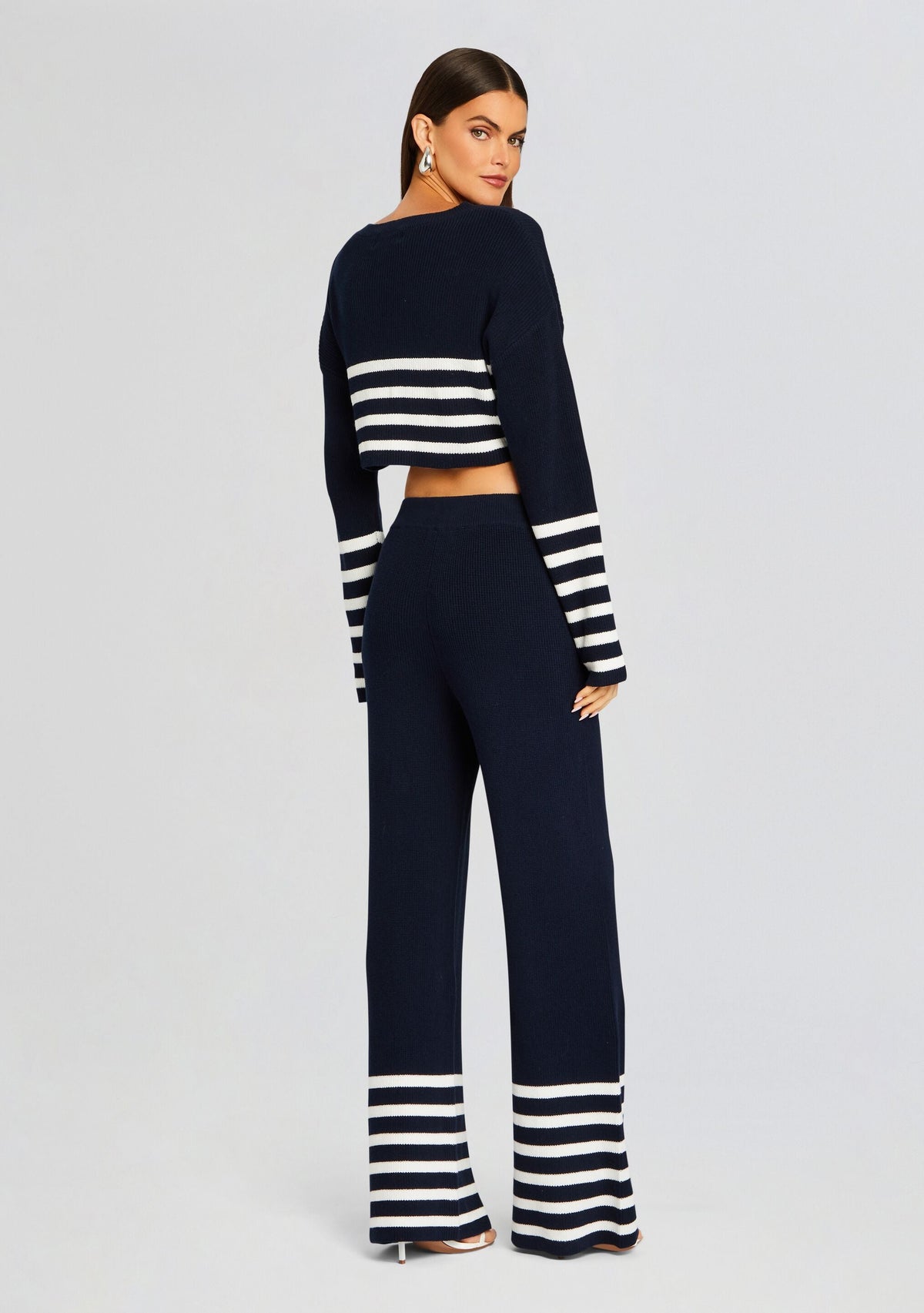 Poe Pant by SEROYA in Navy/White Stripe, product image 5