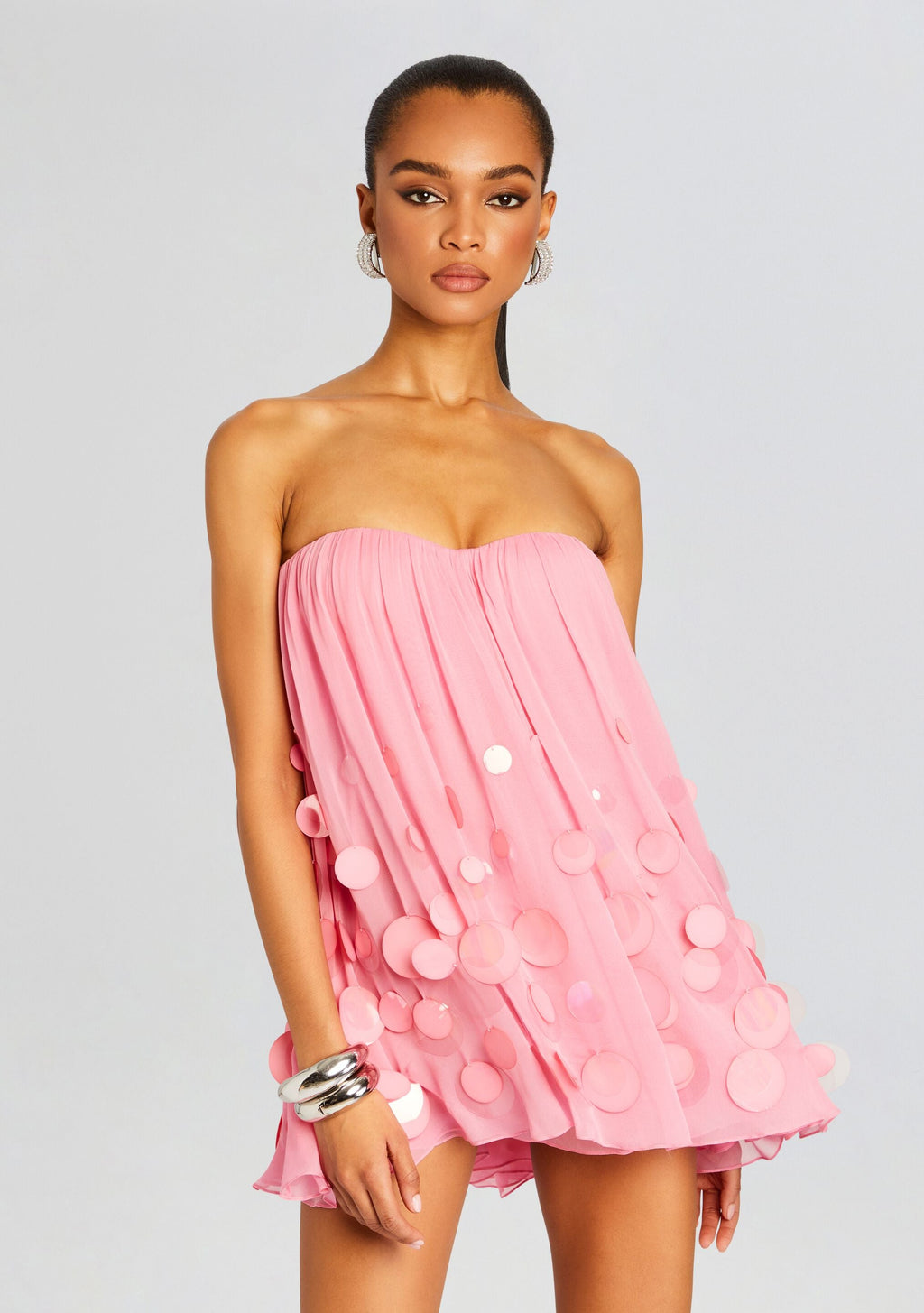 Sherry Embellished Dress by retrofête in Fondant Pink, product image 5