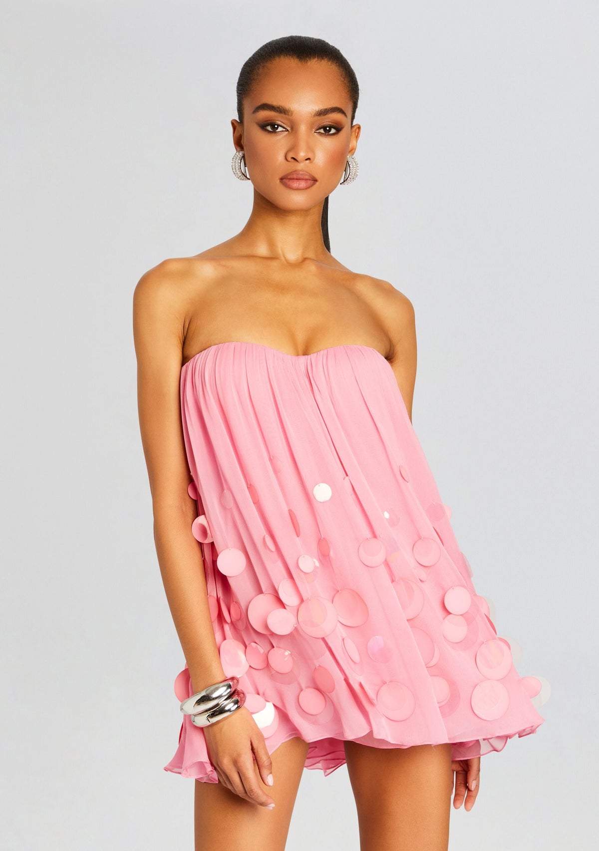 Sherry Embellished Dress by retrofête in Fondant Pink, product image 5