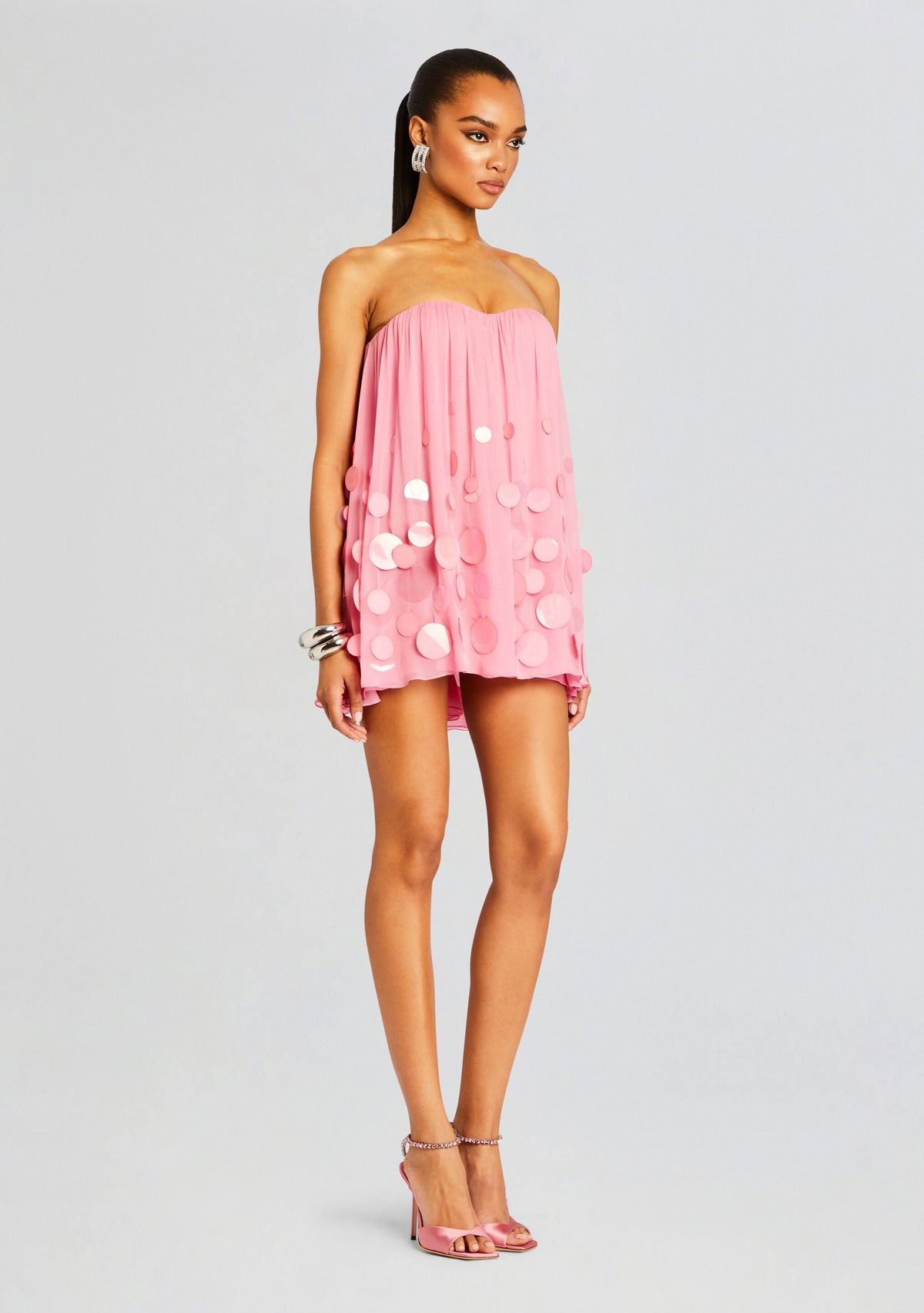 Sherry Embellished Dress by retrofête in Fondant Pink, product image 3