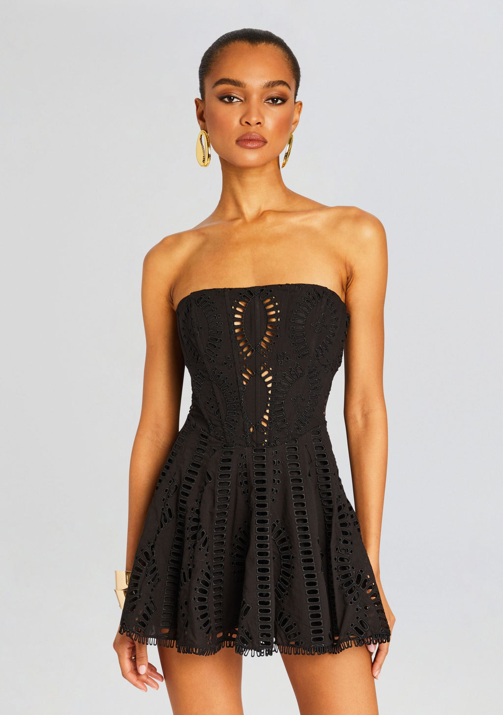 Zannick Short Dress by Charo Ruiz in Black Samoa, product image 5