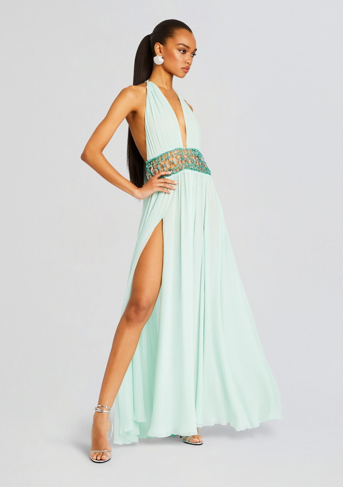 Allete Embellished Dress by retrofête in Miami Mint, product image 3
