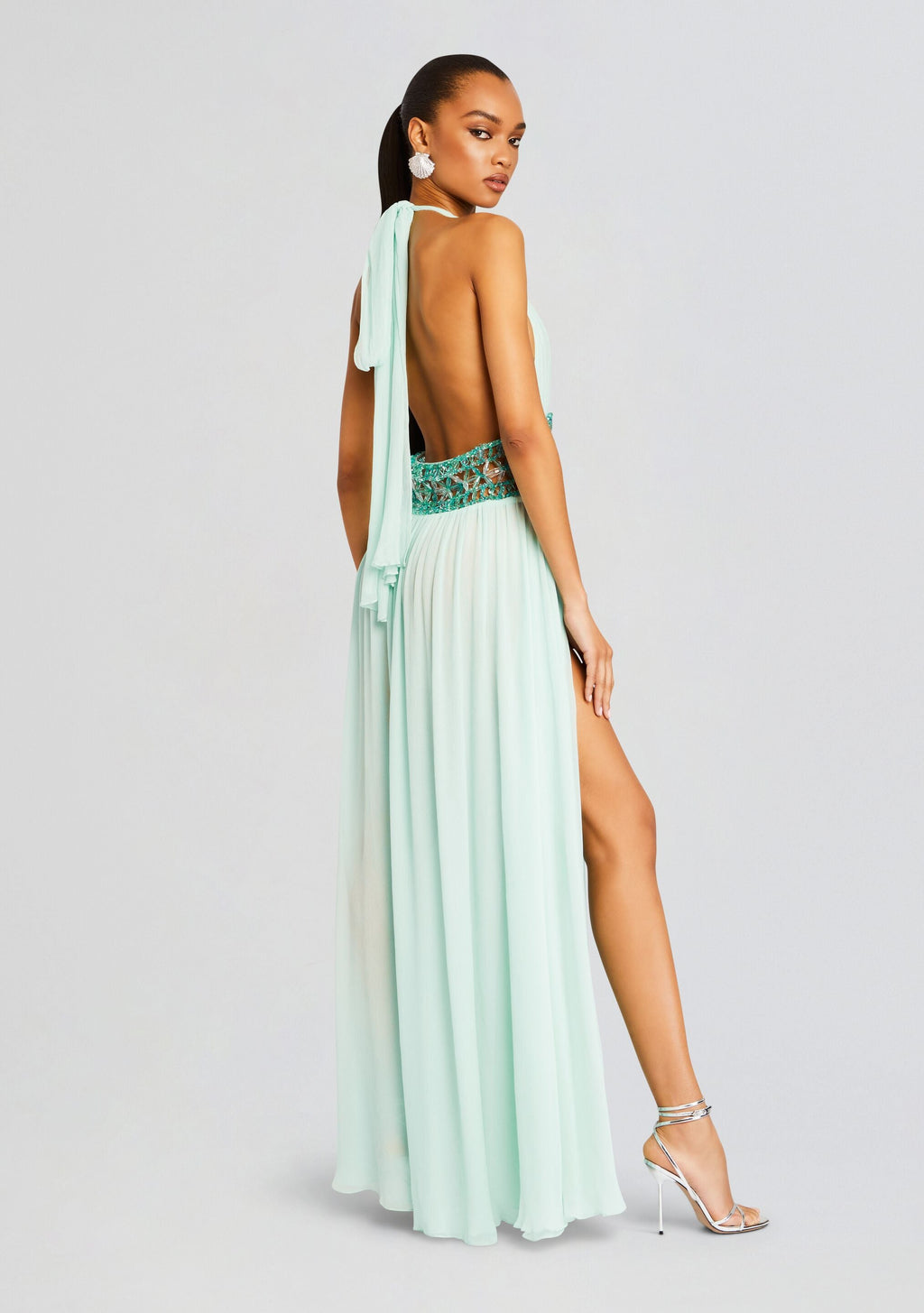 Allete Embellished Dress by retrofête in Miami Mint, product image 4