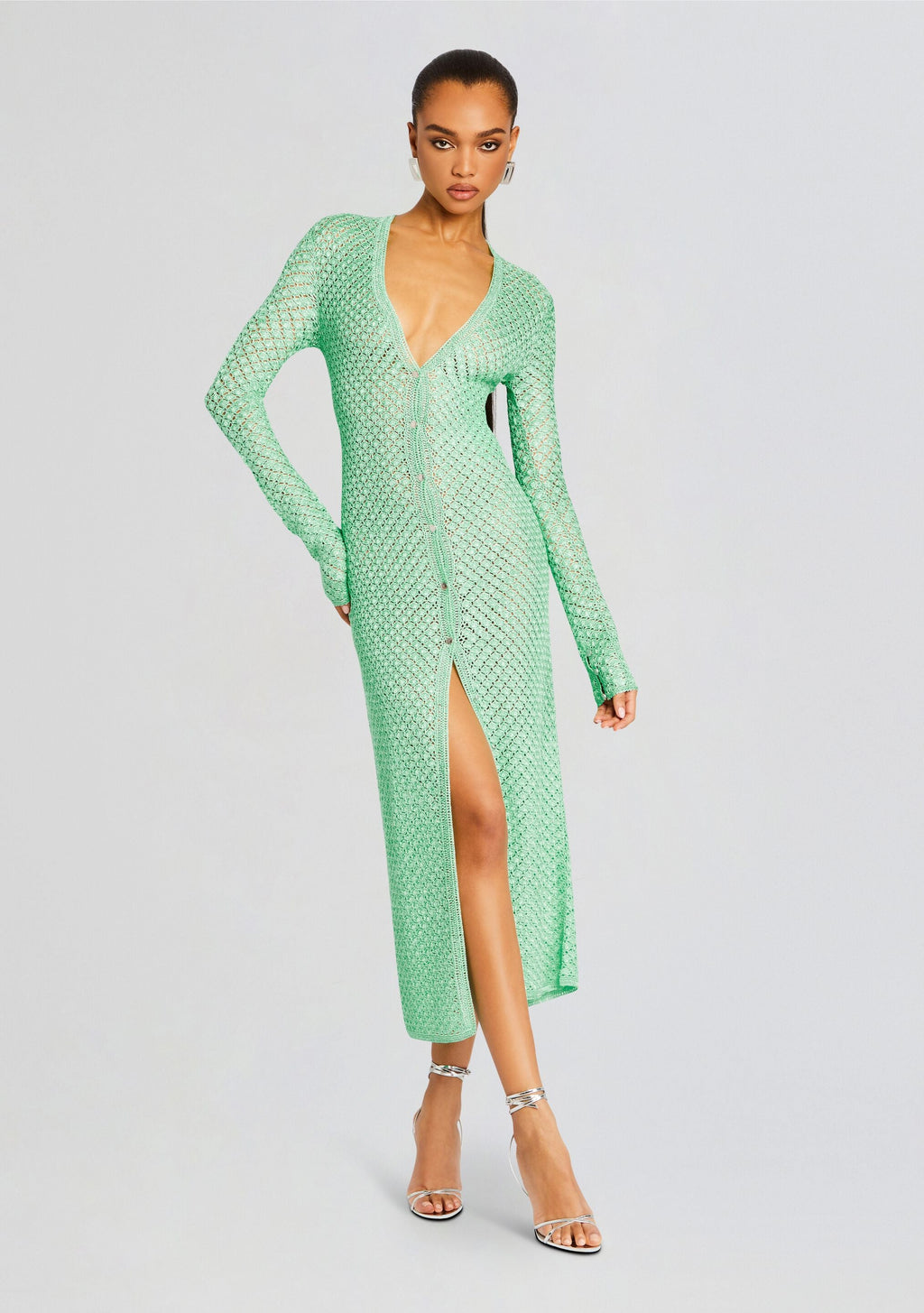 Allison Crochet Cardigan by SEROYA in Sea Foam, product image 1