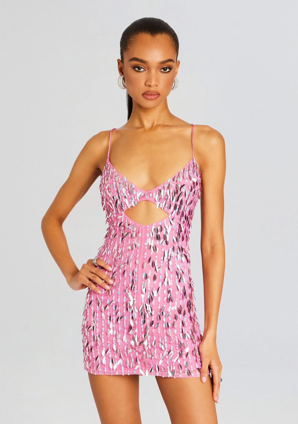 Annistyn Sequin Dress by retrofête in Fondant Pink, product image 5