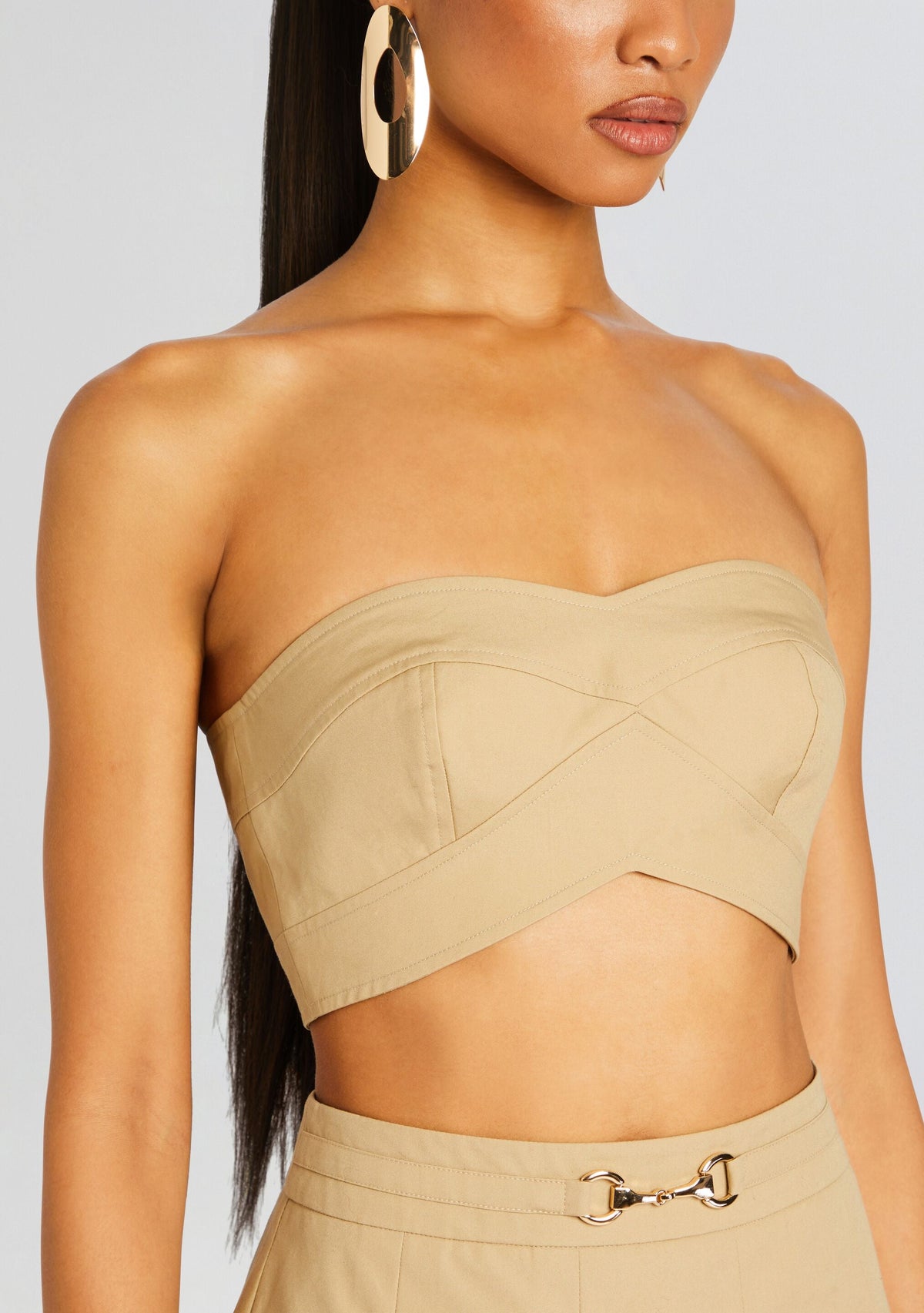 Camel Strapless Bralette by Sans Faff in Camel, product image 2