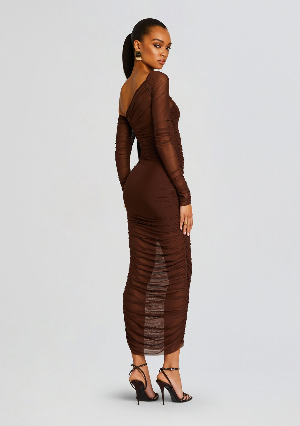 Chantae Mesh Dress by SEROYA in Coconut, product image 4