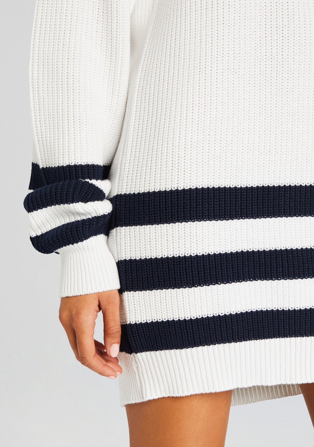 Devin Sweater by SEROYA in White/ Navy Stripe, product image 2