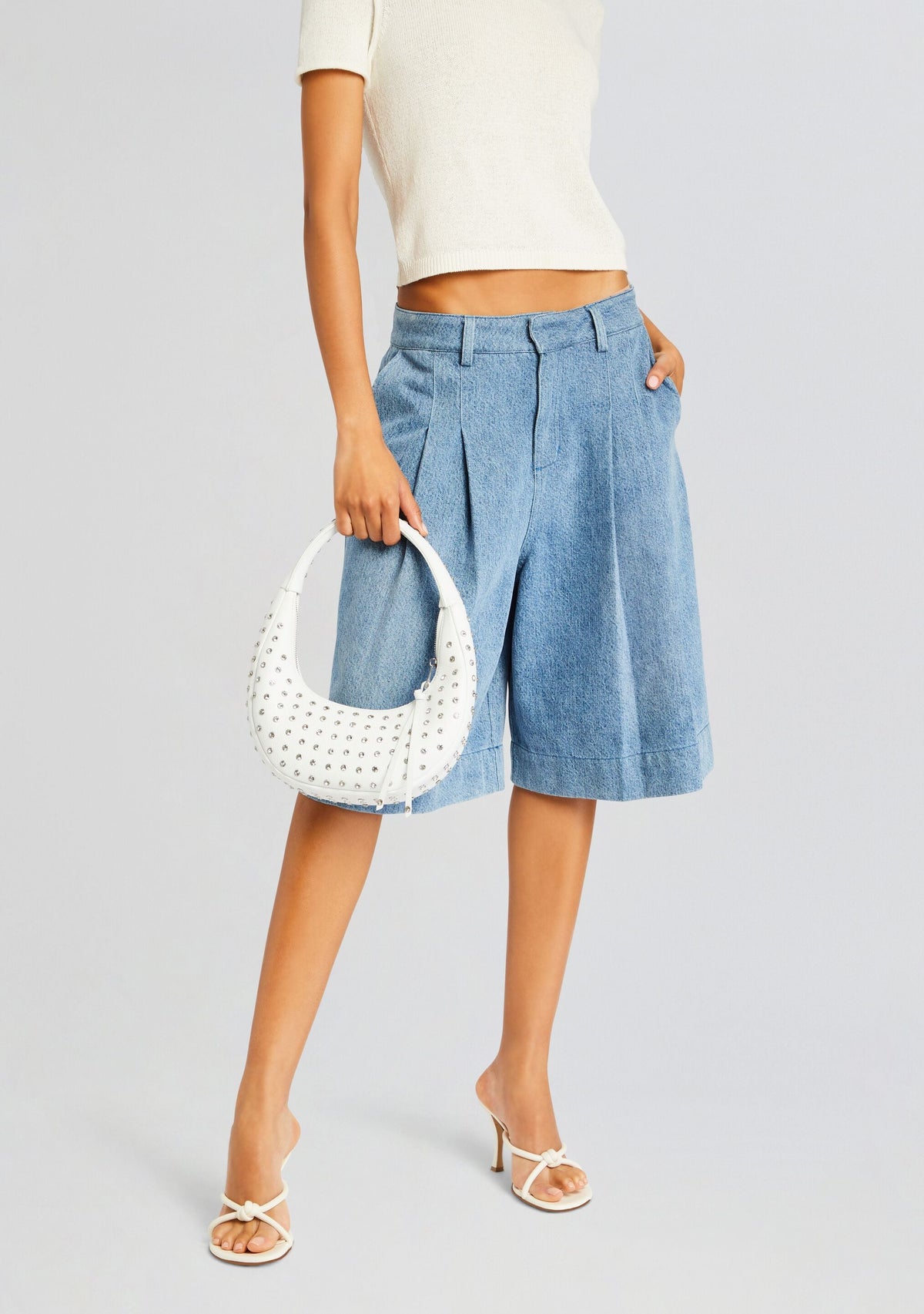 Elodie Medium Bag by retrofête in White/Silver, product image 2