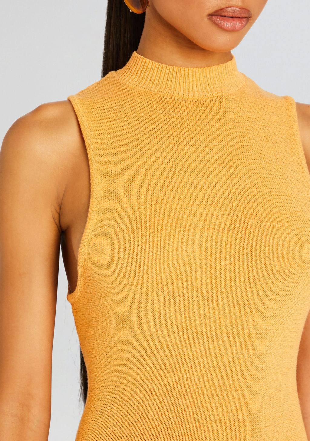 Ginger Knit Mini Dress by SEROYA in Papaya, product image 2