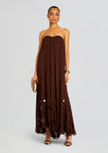 Helena Dress by retrofête in Deep Brown, product image 1