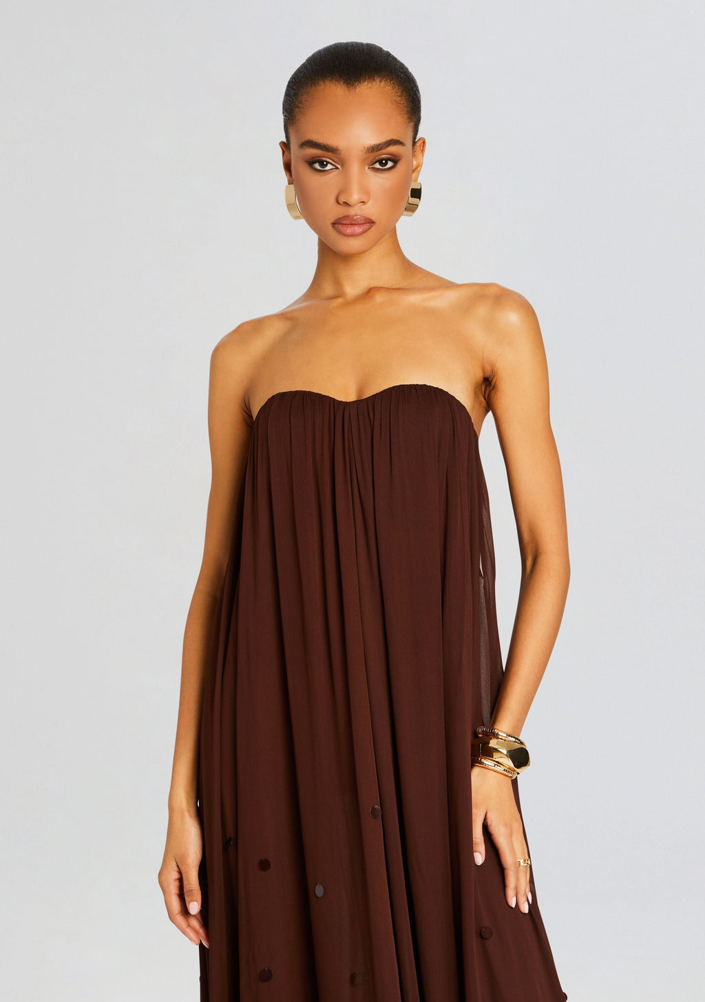 Helena Dress by retrofête in Deep Brown, product image 5