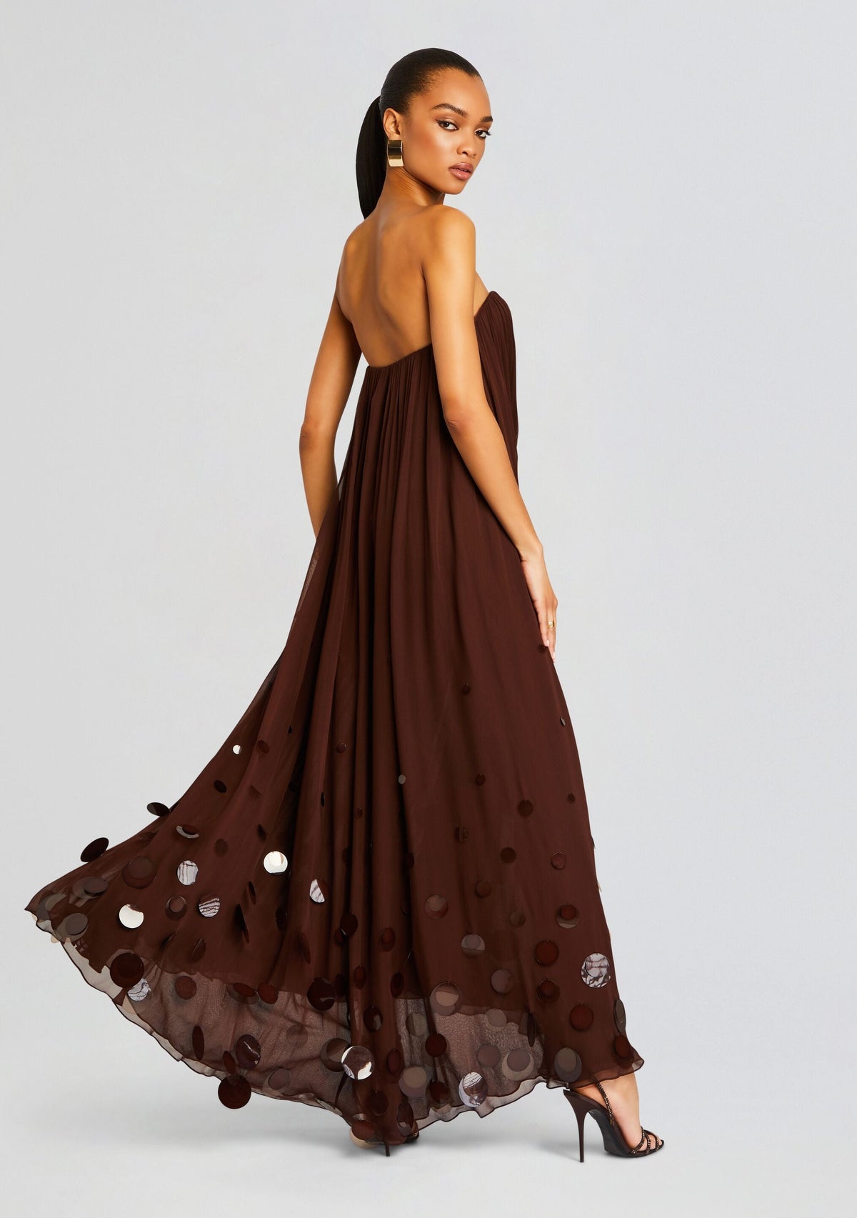 Helena Dress by retrofête in Deep Brown, product image 4