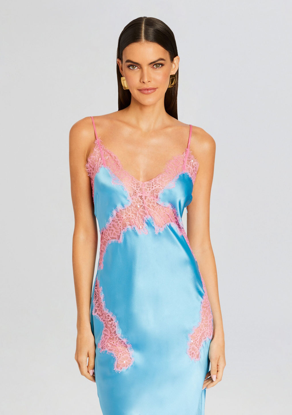 Jocelyn Silk Dress by retrofête in Bright Blue, product image 5