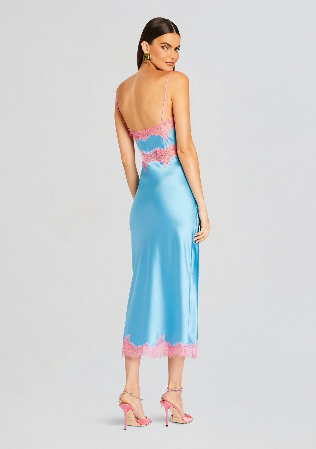 Jocelyn Silk Dress by retrofête in Bright Blue, product image 4