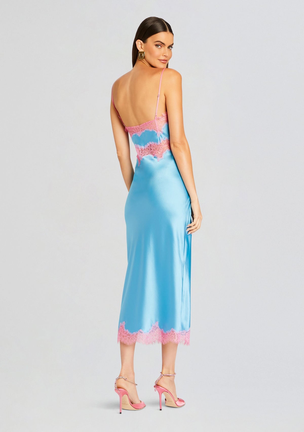 Jocelyn Silk Dress by retrofête in Bright Blue, product image 4