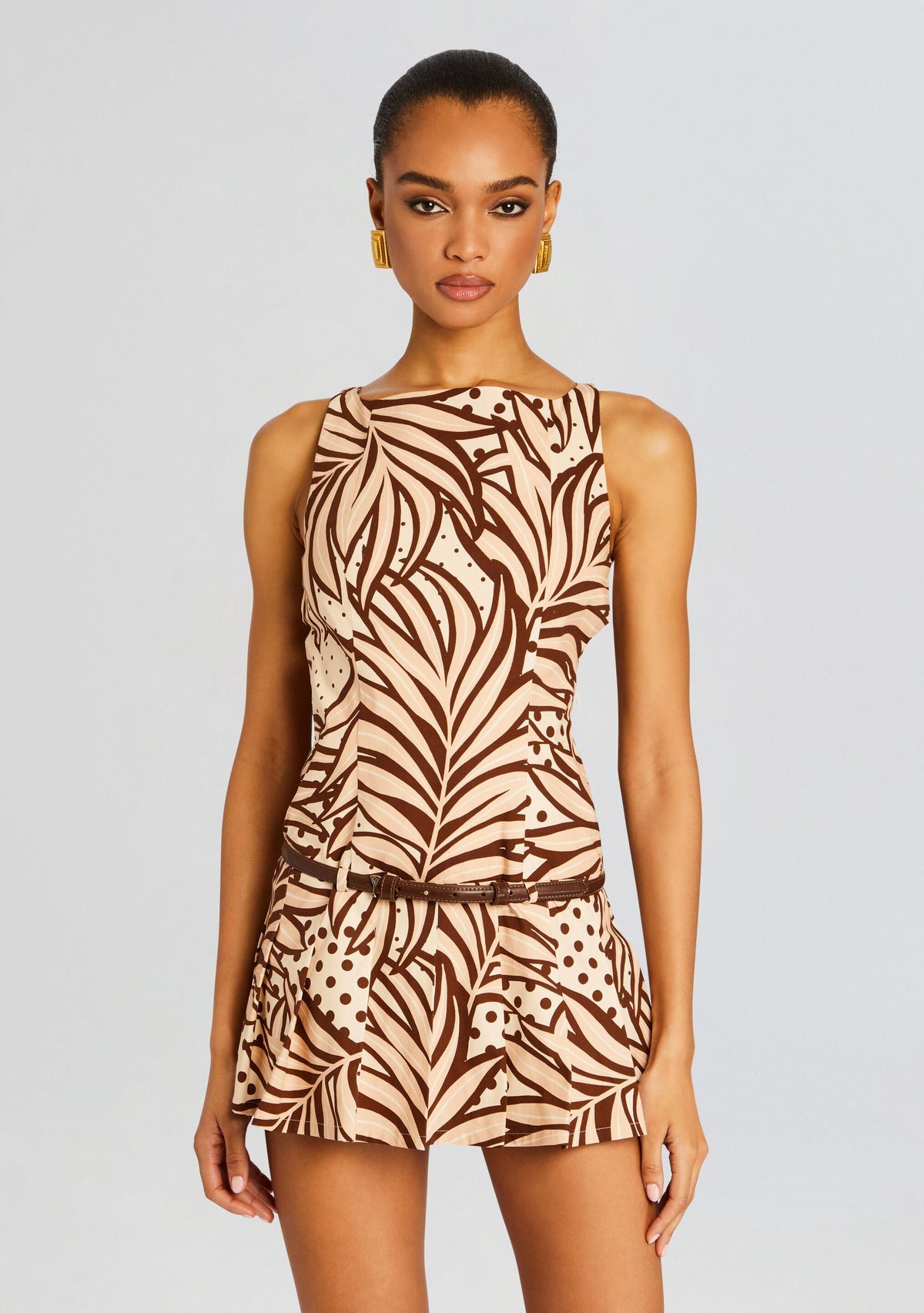 Kat Romper by retrofête in Polka Dot Leaves, product image 5