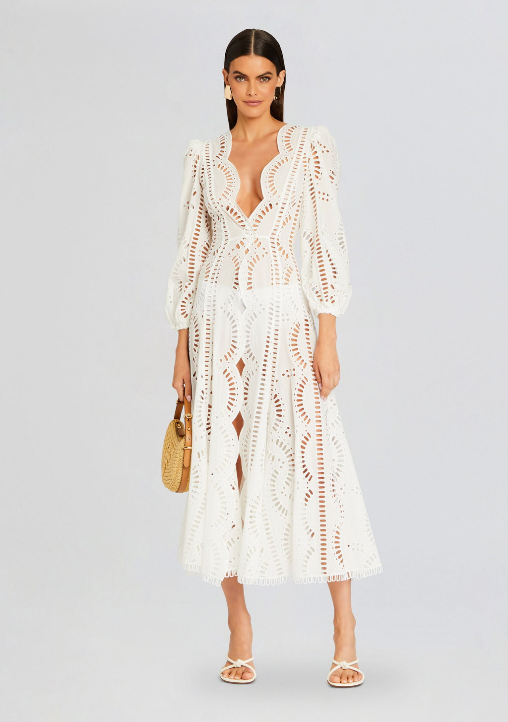 Kelyk Kaftan by Charo Ruiz in White Samoa, product image 1