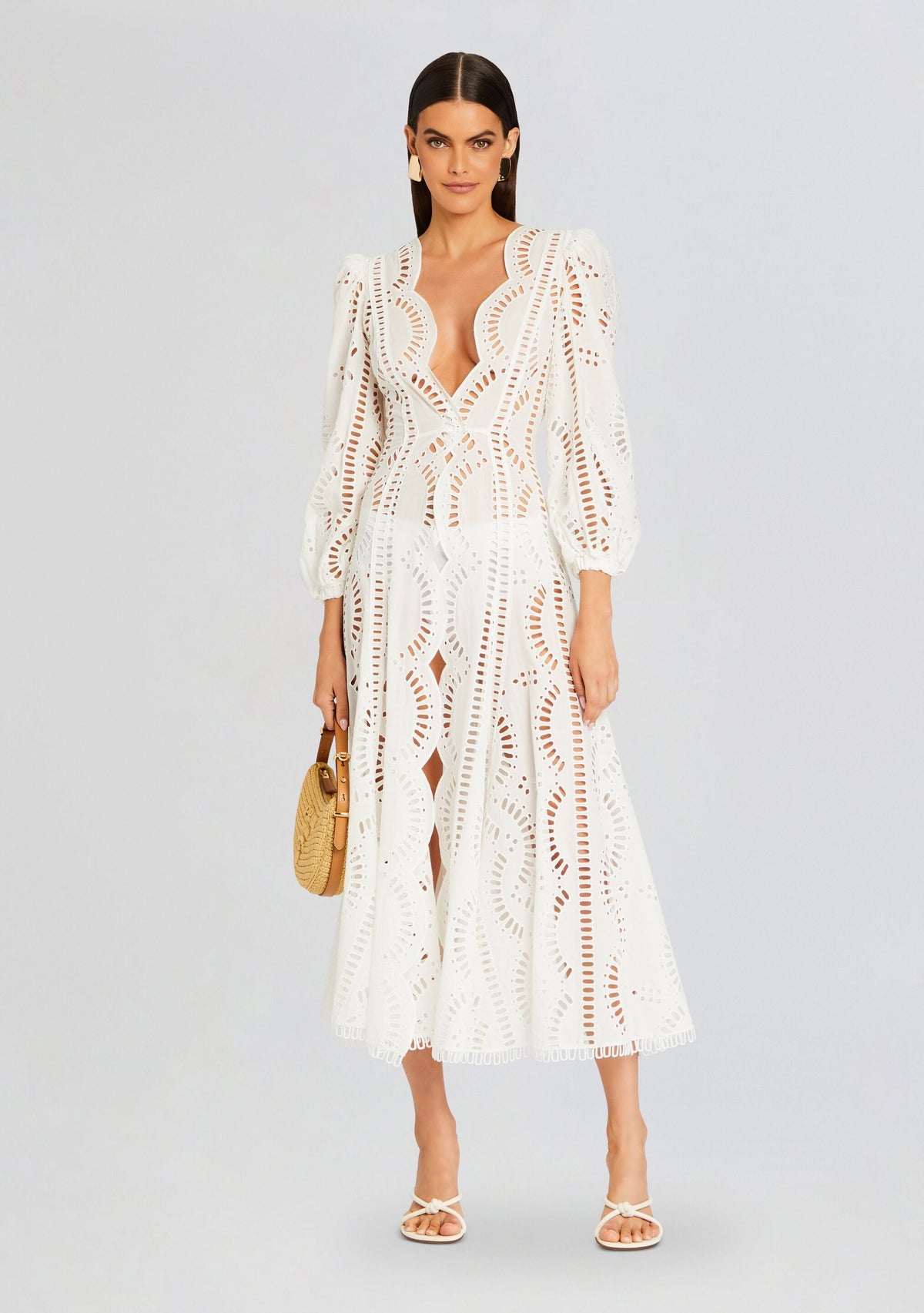 Kelyk Kaftan by Charo Ruiz in White Samoa, product image 1
